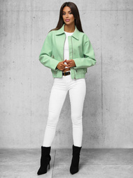 Sieviešu ādas jaka piparmētra OZONEE O/G116Z