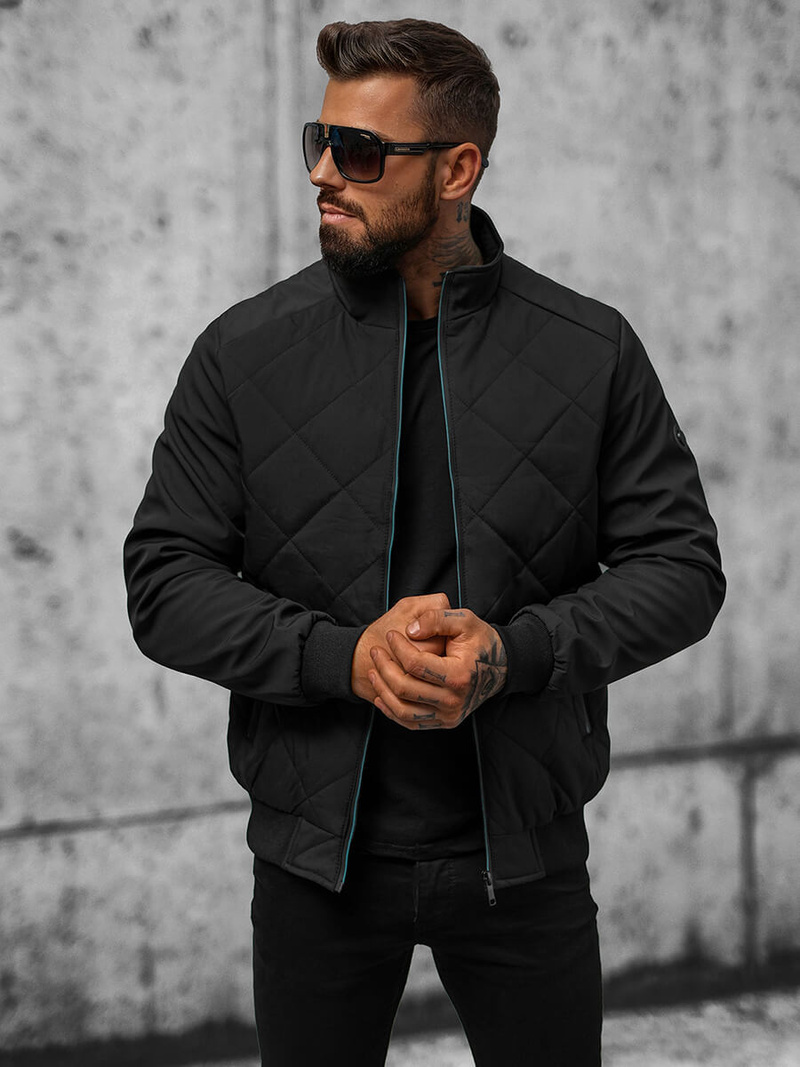 Vīriešu pārejas virsjaka melna OZONEE JS/84M3022/392