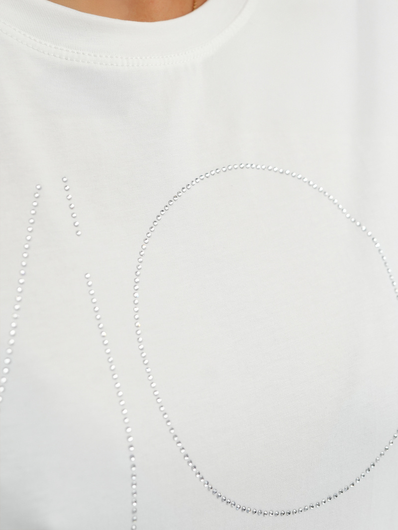 Sieviešu t-krekls balts OZONEE JS/YJ77841