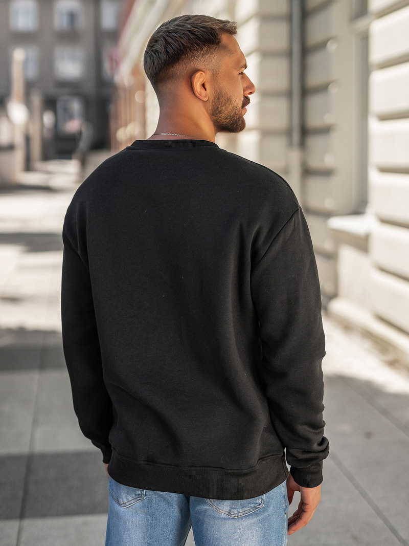 Vīriešu džemperis melns OZONEE JS/8B1763/3