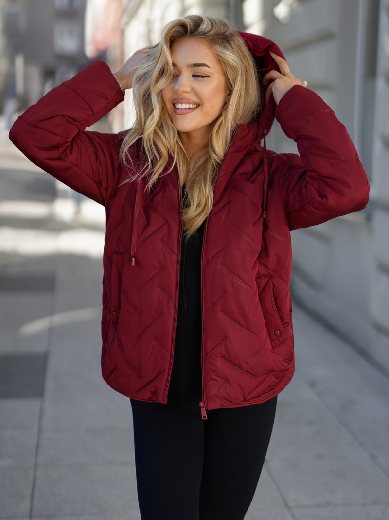 Sieviešu jaka burgundija OZONEE JS/16M9300/06