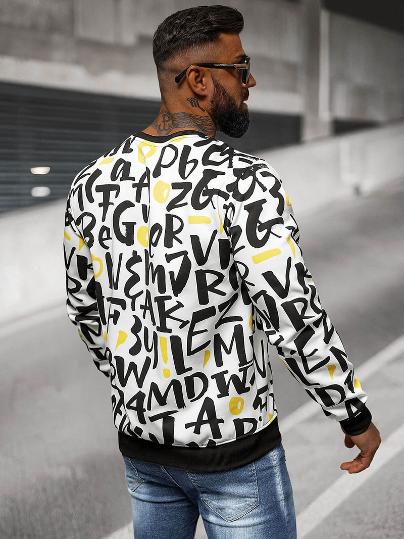 Vīriešu jaka balta OZONEE JS/8B1220/1