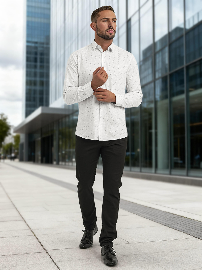 Vīriešu krekls balts OZONEE V/V185