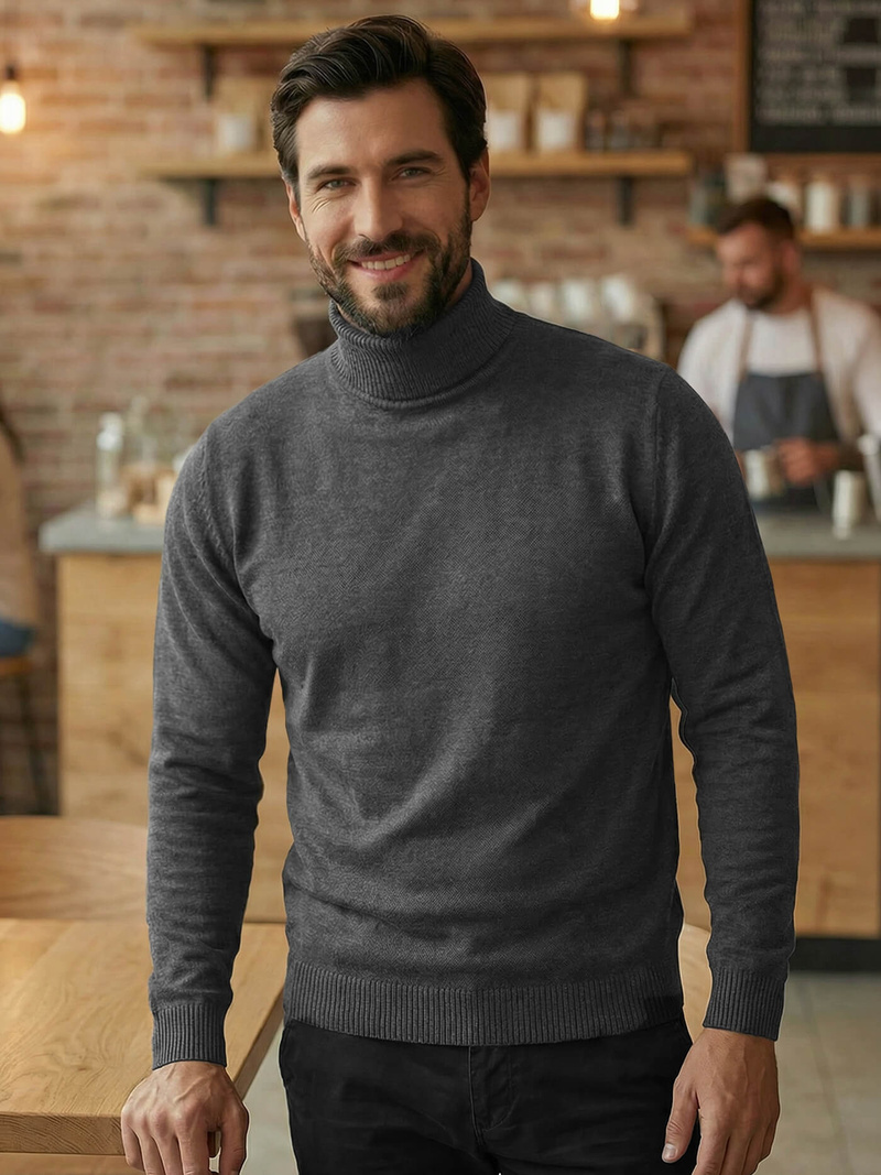 Vīriešu svīteris grafīta OZONEE JS/59B3603/5