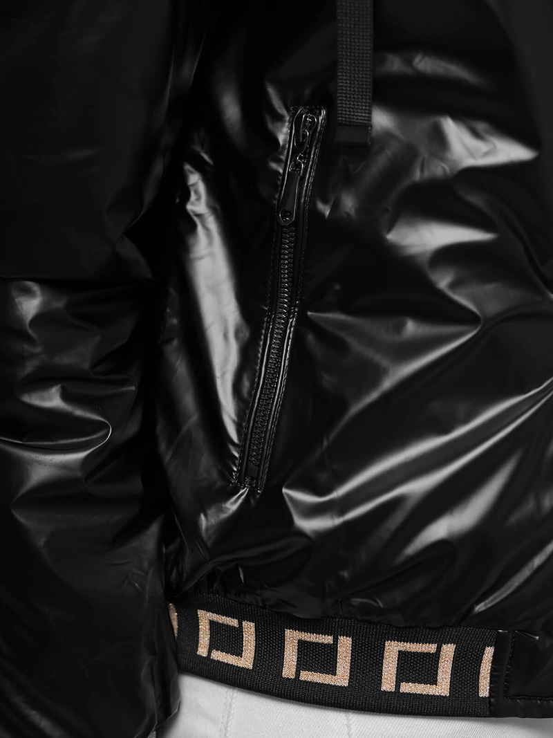 Sieviešu ziemas jaka melna OZONEE JS/16M9087/392