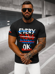 Vīriešu T-krekls Melns OZONEE O/8T1266/3