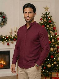 Vīriešu krekls bordosarkana OZONEE O/V57Z