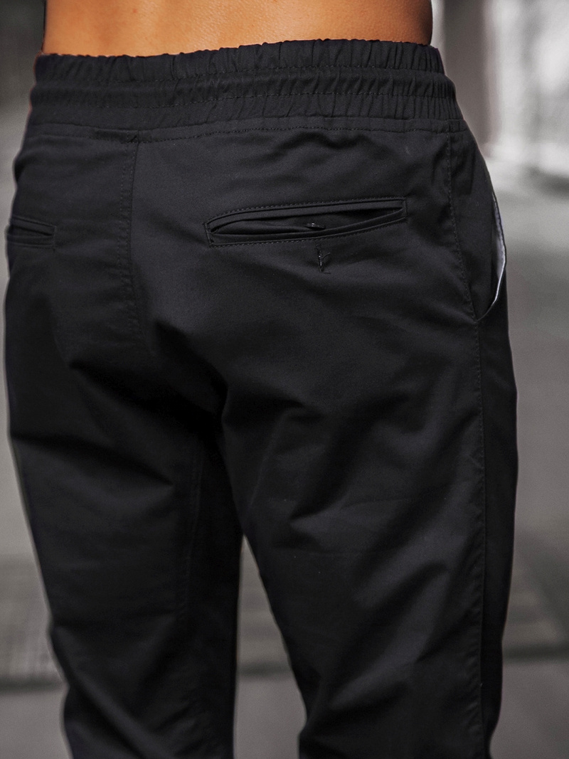 Vīriešu chino jogger bikses melnas OZONEE O/399