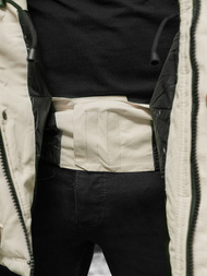 Vīriešu ziemas jaka smilšu OZONEE JS/5M791/62