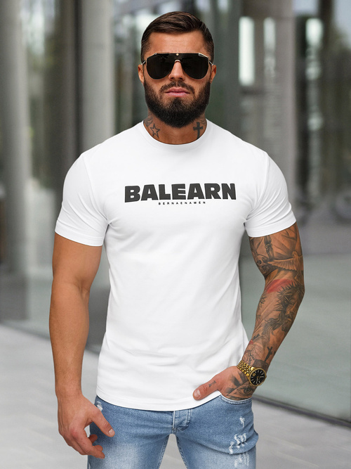 Vīriešu t-krekls balts OZONEE NB/MT3135
