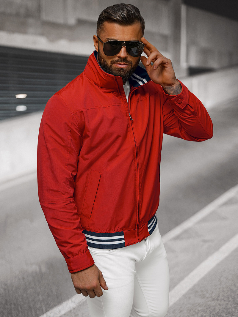 Vīriešu pārejas virsjaka sarkana OZONEE JS/5M3101/270Z