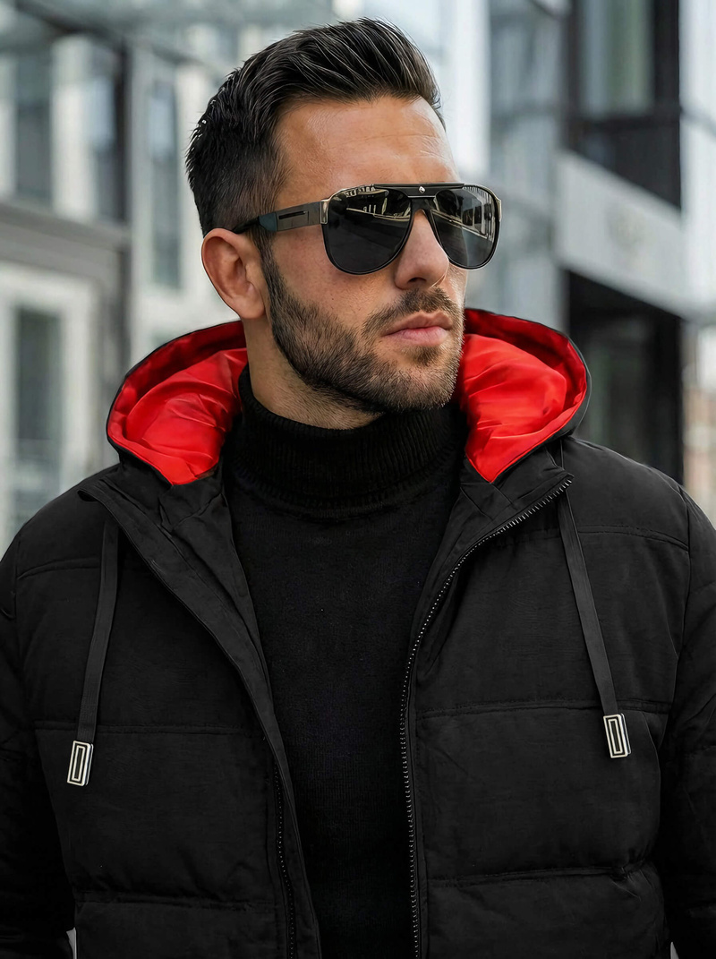 Vīriešu jaka melna OZONEE JS/31M5003Z