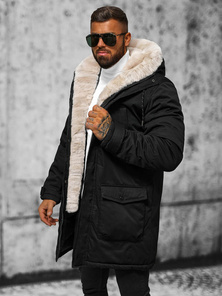 Vīriešu parka melna OZONEE JS/5M120/392