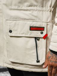 Vīriešu ziemas jaka smilšu OZONEE JS/5M791/62