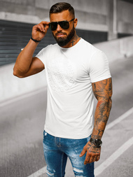 Vīriešu t-krekls balts OZONEE NB/MT3056Z