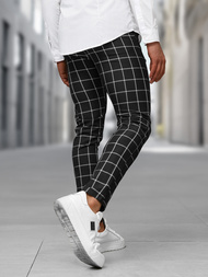  Vīriešu chino bikses melnas OZONEE DJ/5522Z