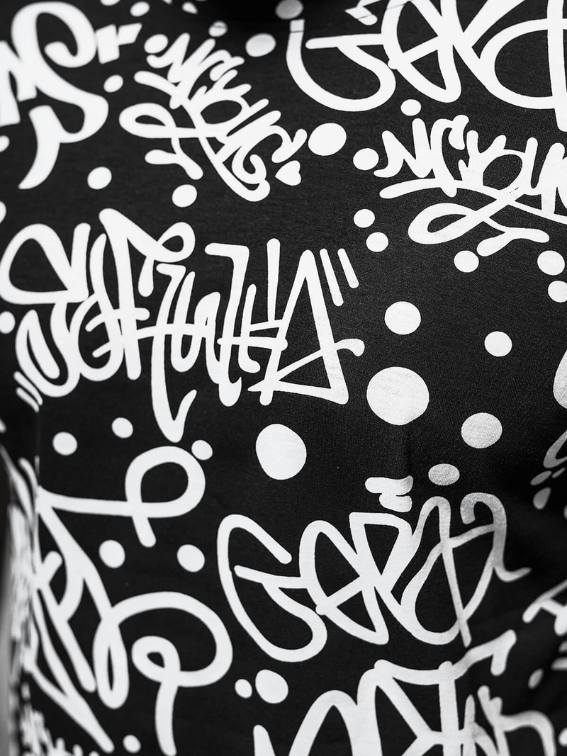 Vīriešu T-krekls Melns OZONEE JS/8T1216/3