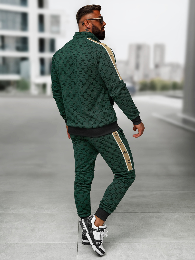 Vīriešu treniņtērps zaļš OZONEE O/FF5110AB