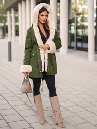 Sieviešu ziemas jaka zaļa OZONEE JS/M763/136Z