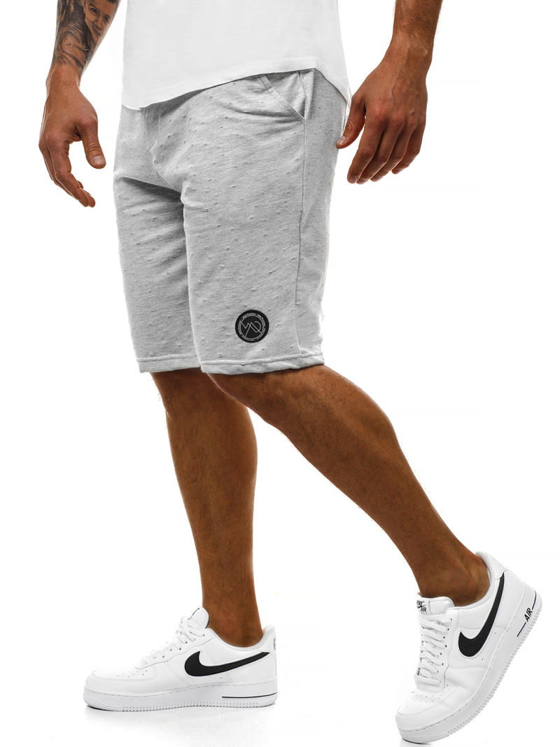 Vīriešu sporta šorti pelēki OZONEE MAD/2923