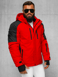 Vīriešu ziemas jaka sarkana OZONEE JS/91M9902/270Z