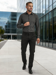 Vīriešu krekls melns OZONEE V/V184