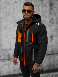 Vīriešu softshell jaka melns un oranžs OZONEE JS/HH026/1Z