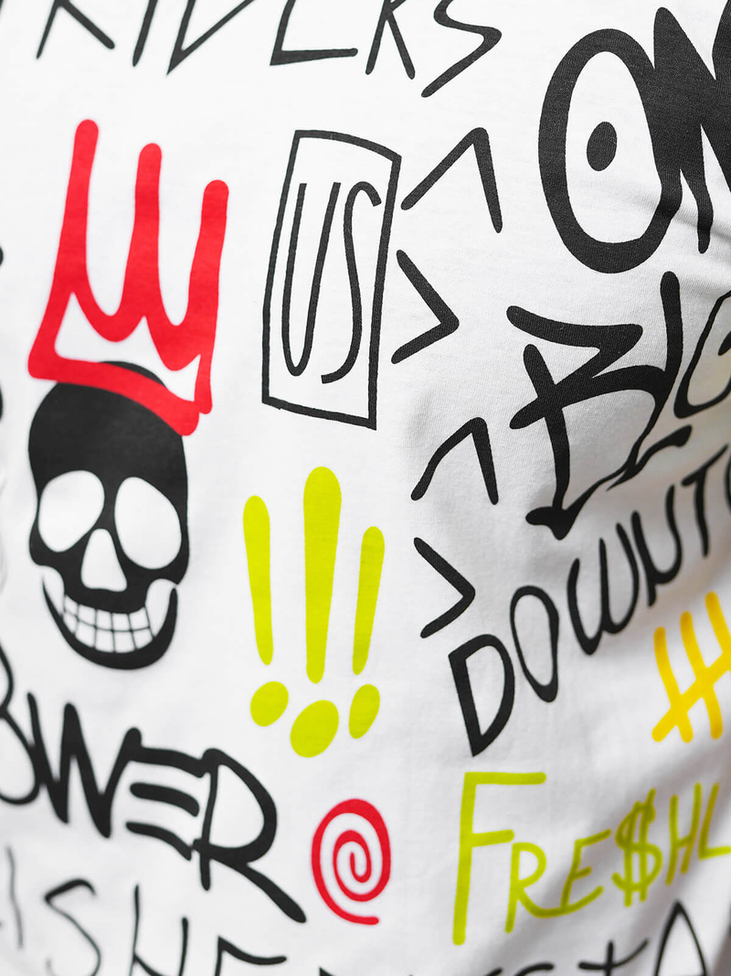 Vīriešu T-krekls Balts OZONEE JS/8T1212/1