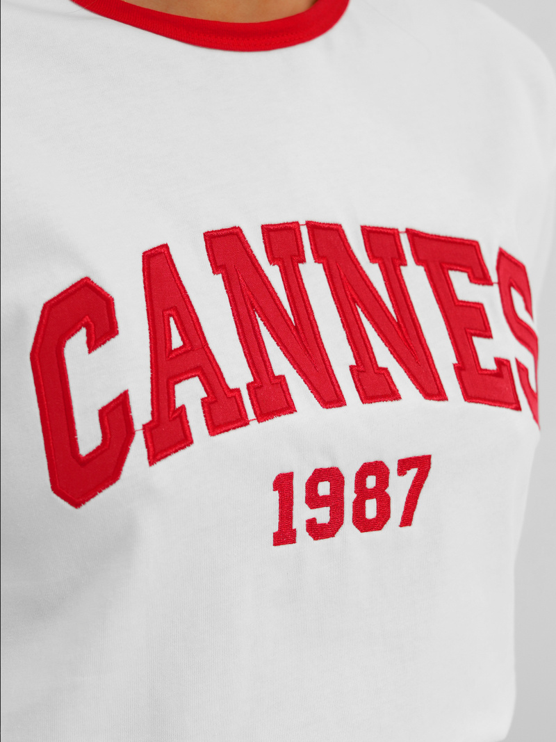 Sieviešu t-krekls balts OZONEE JS/R62184