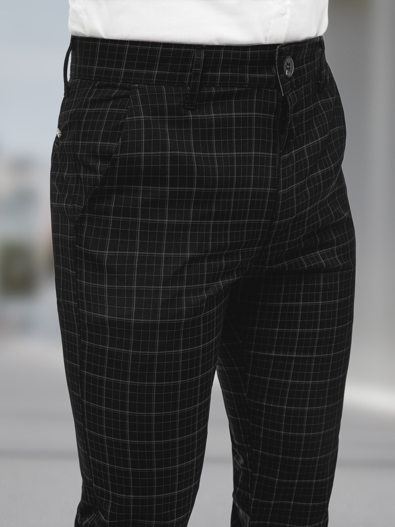 Vīriešu chino bikses melnas OZONEE DJ/5515