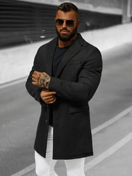 Vīriešu mētelis melns OZONEE JB/1047Z