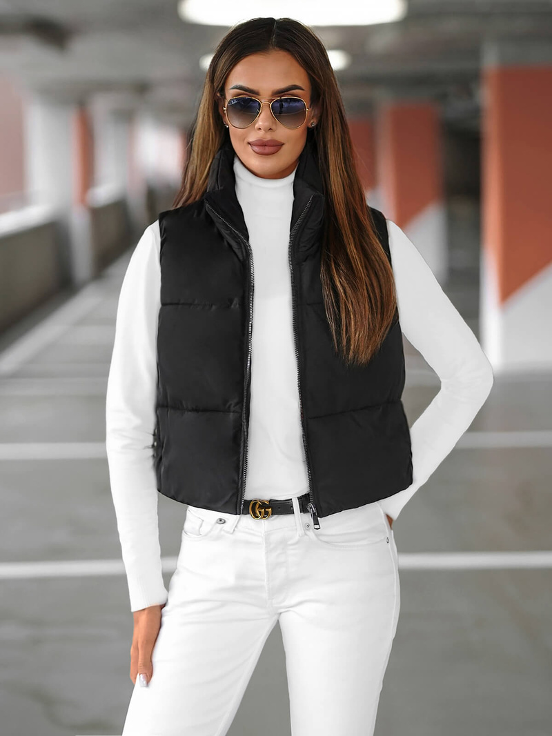 Sieviešu veste melna OZONEE JS/16M9079/392Z