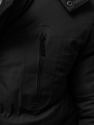 Vīriešu ziemas jaka melna OZONEE JS/5M3118/392