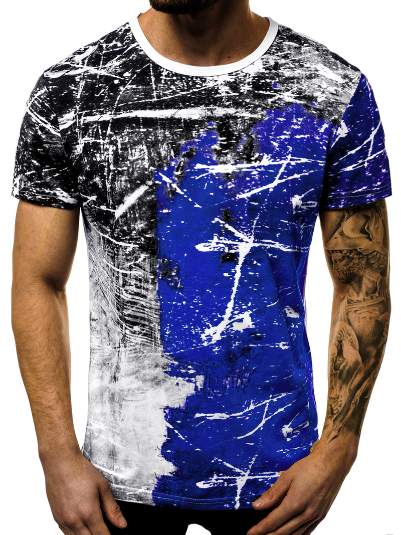 Vīriešu T-krekls debesu zils OZONEE JS/SS10929