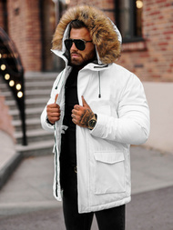 Vīriešu ziemas jaka balta OZONEE JS/5M779/281Z