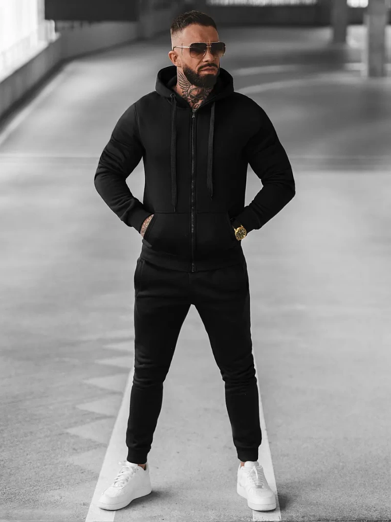 Vīriešu treniņtērps melns OZONEE JS/68C10386/3Z