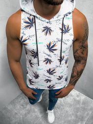 Vīriešu T-krekls bez piedurknēm balts OZONEE O/BL305Z