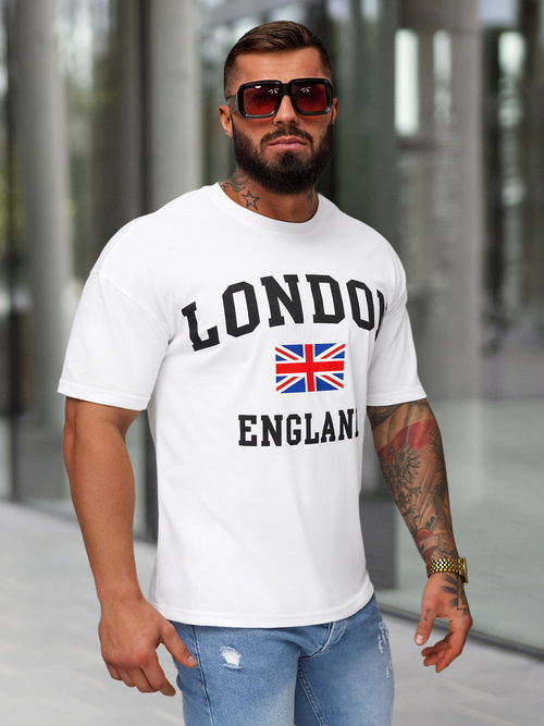 Vīriešu T-krekls Balts OZONEE JS/8B1373/1