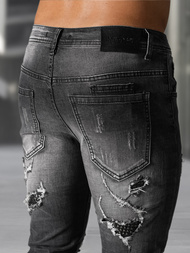 Vīriešu džinsi debesu melni OZONEE NB/MP0152NZ