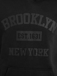 Vīriešu džemperis ar kapuci melna OZONEE JS/8B1969/3