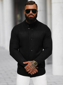 Vīriešu svīteris melns OZONEE NB/MM6011/4Z