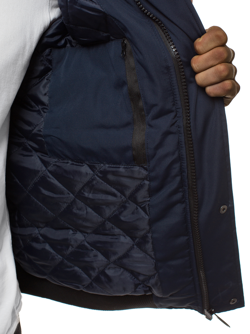 Vīriešu virsjaka tumši zila OZONEE JS/2019005