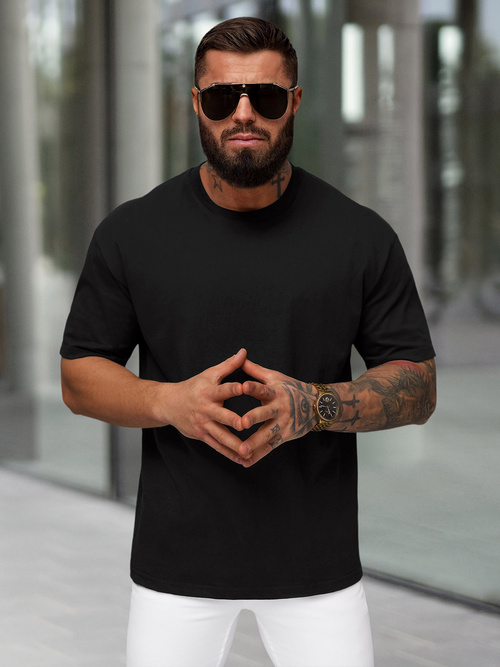 Vīriešu t-krekls melns OZONEE JS/67T1298/3