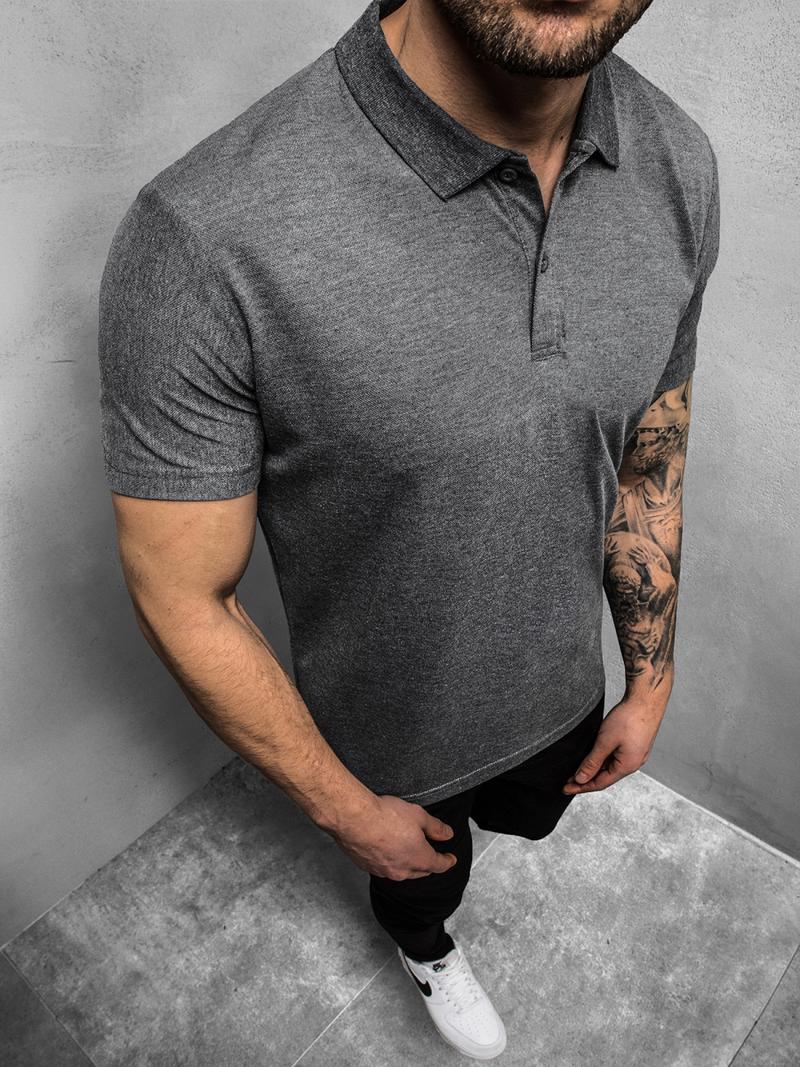 Vīriešu polo krekls grafīta OZONEE JS/GD01Z