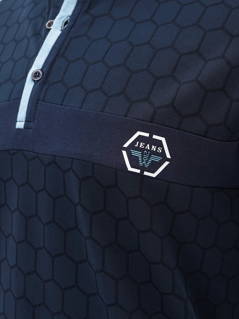 Vīriešu polo krekls tumši zila OZONEE O/QQ922