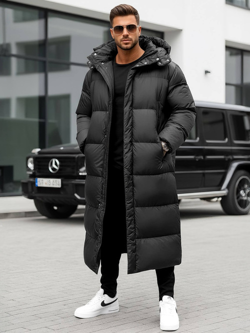 Vīriešu ziemas virsjaka melna OZONEE O/M3202Z