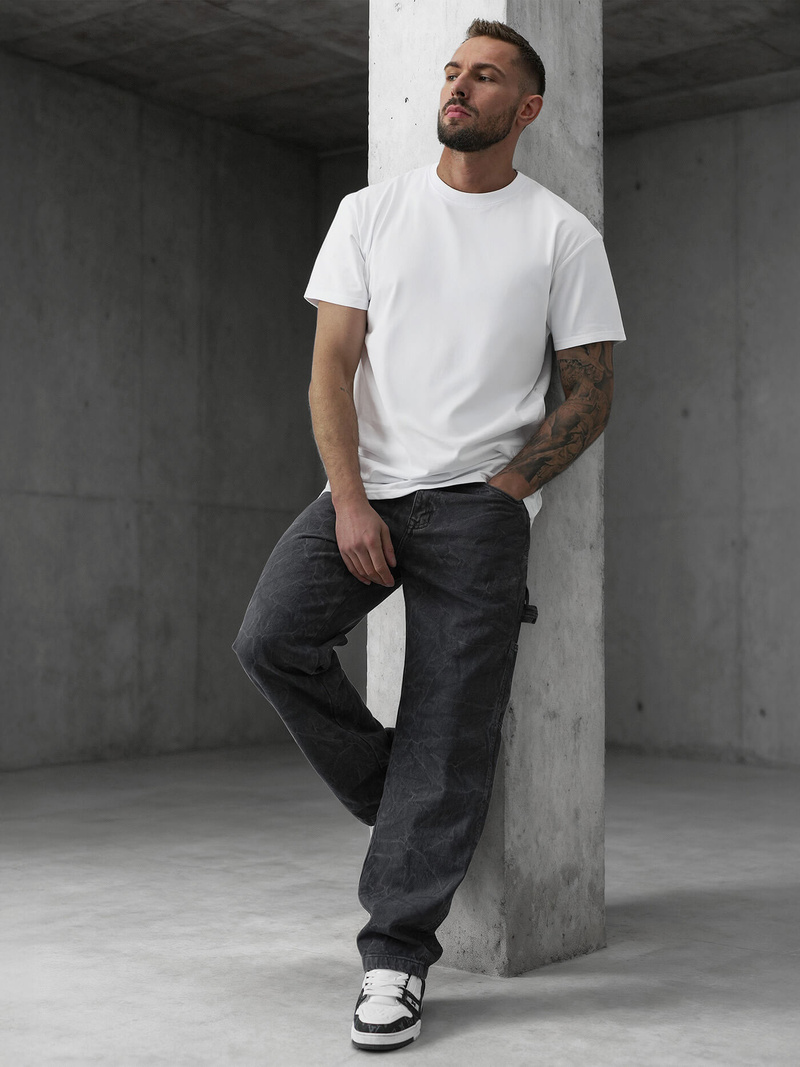 Vīriešu džinsi grafīta OZONEE O/KK2828/5