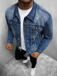 Vīriešu džinsu jaka zila OZONEE NB/MJ500BS