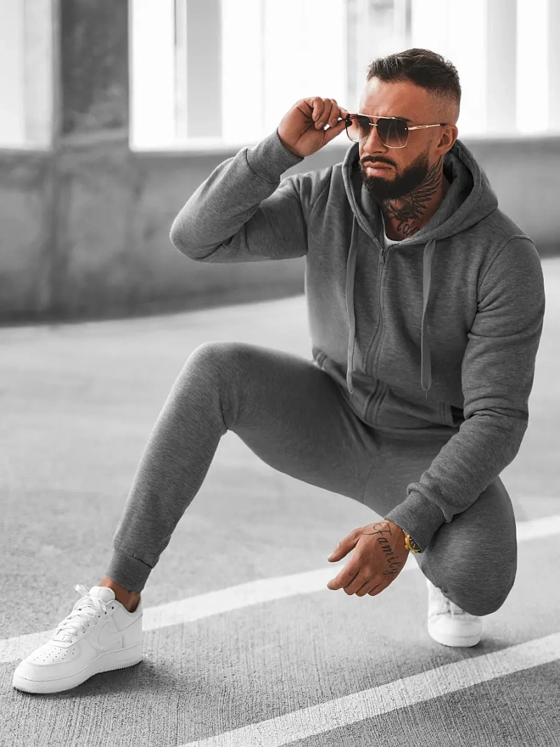 Vīriešu treniņtērps grafīta OZONEE JS/68C10386/5Z