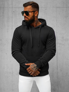 Vīriešu džemperis ar kapuci melns OZONEE JS/2009Z